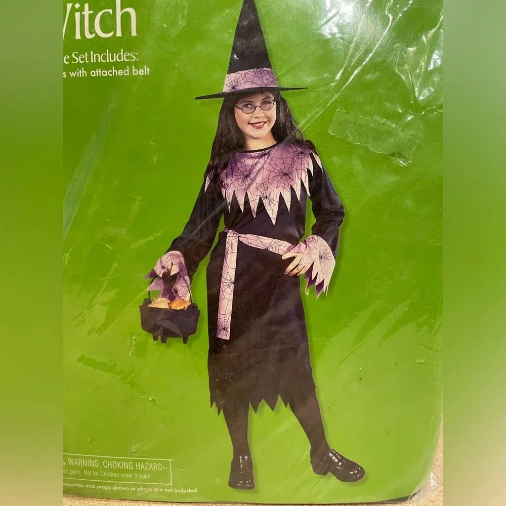 Halloween Witch 2-piece child’s Costume Size Medium (7-8) NWT